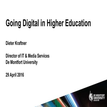 Going digital in higher education