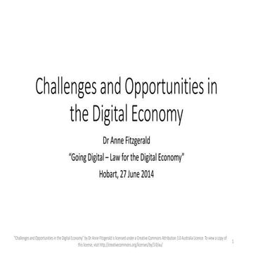 Going Digital seminar, Hobart, Tasmania, 27 June 2014 - Dr Anne Fitzgerald: "...