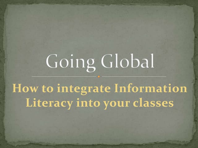 Going global
