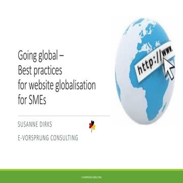 Going Global - Best Practices for Website Globalisation for SMEs | Susanne Di...