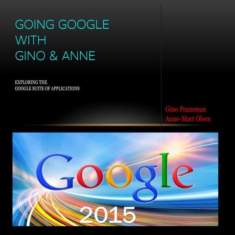 Going Google with Gino and Anne  Final ctlm 22 sep 2015