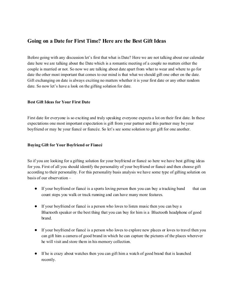 best gift for first date for him