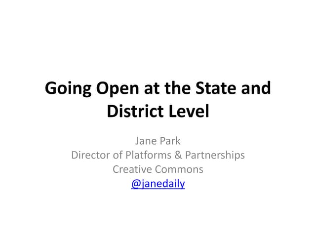 Going open at the state and district level (#goopen)