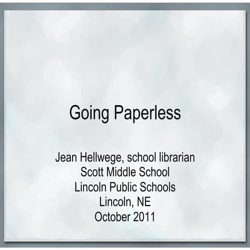 Going paperless nema.ppt