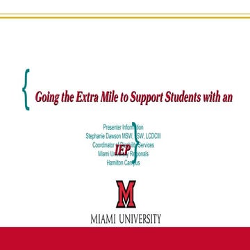 Going the extra mile to support student with an iep