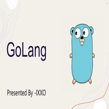Introduction to golang | PPT