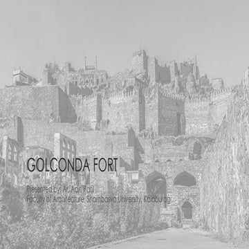 Golconda fort.pdf Hyd fort hoa3 ppt notes | PDF