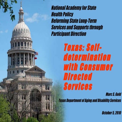 Texas: Self-determination with Consumer Directed Services