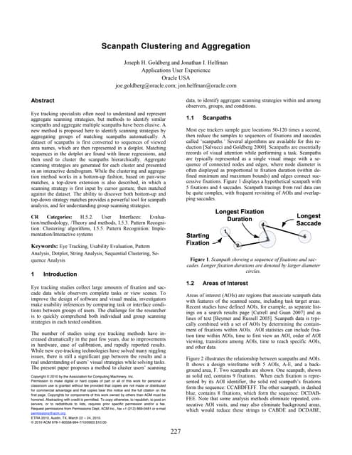 Goldberg Scanpath Clustering And Aggregation