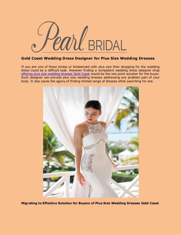 Gold coast wedding dress designer for plus size wedding dresses