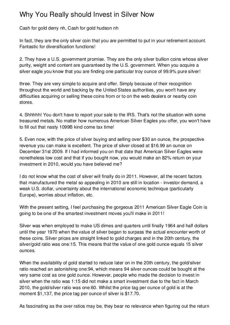 why you should not invest in silver