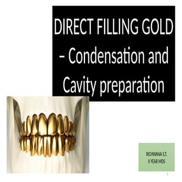Direct gold restoration | PPTX