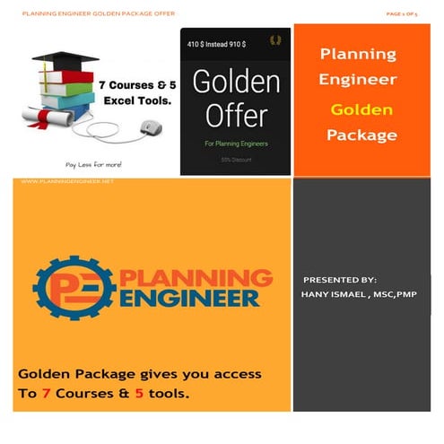 Golden Package for Planning Engineers - Courses and Tools