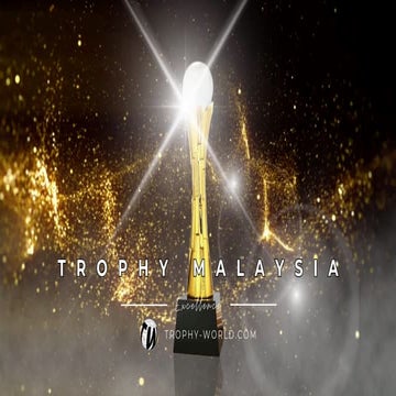 Golden Crystal Trophies at Trophy-World Malaysia | Custom Trophies & Plaques Supplier
