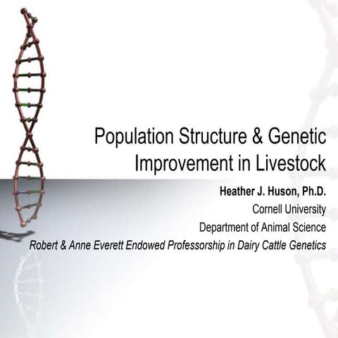 Population Structure & Genetic Improvement in Livestock