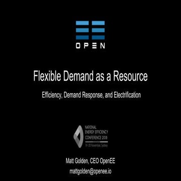 Flexible Demand as a Resource