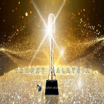 Golden Microphone Trophies at Trophy-World Malaysia | Custom Trophies & Plaques Supplier