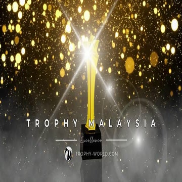 Golden Star Crystal Trophies at Trophy-World Malaysia | Custom Trophies & Plaques Supplier