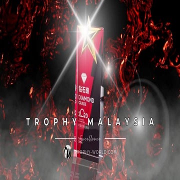 Golden Star Red Trophies at Trophy-World Malaysia | Custom Trophies & Plaques Supplier