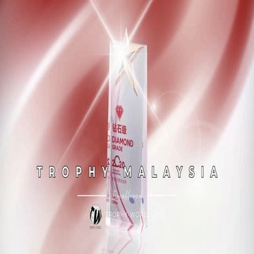 Golden Star White Trophies at Trophy-World Malaysia | Custom Trophies & Plaques Supplier