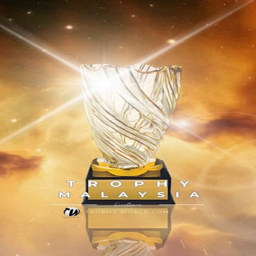 Golden Vase Trophy at Trophy-World Malaysia | Custom Trophies & Plaques Supplier