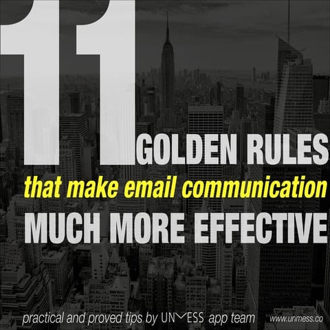 Golde Rules to Make Email Communication More Effective
