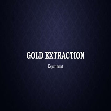 Gold Extraction