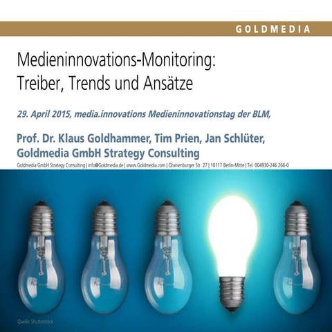 Prof. Klaus Goldhammer - Medieninnovationsmonitor der BLM