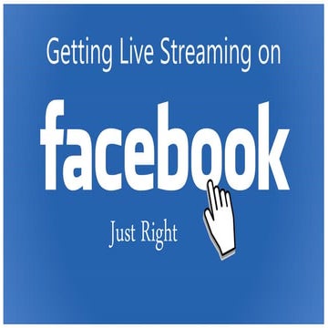 Facebook live ppt | PPTX