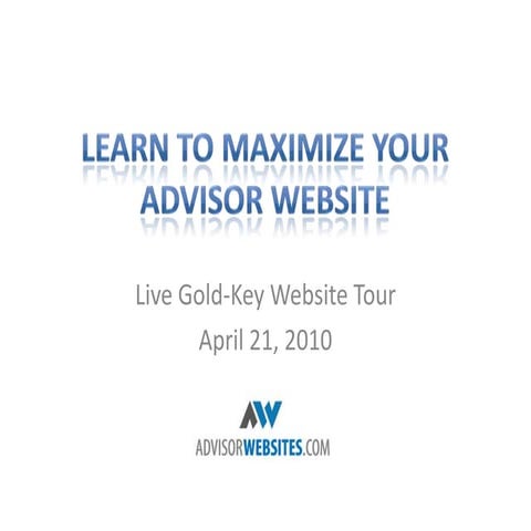 Gold key advisors   boost your online presence
