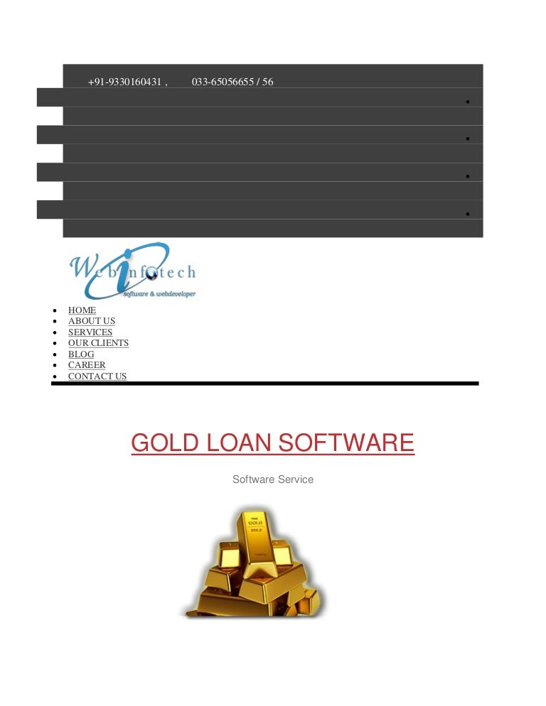 Gold loan software
