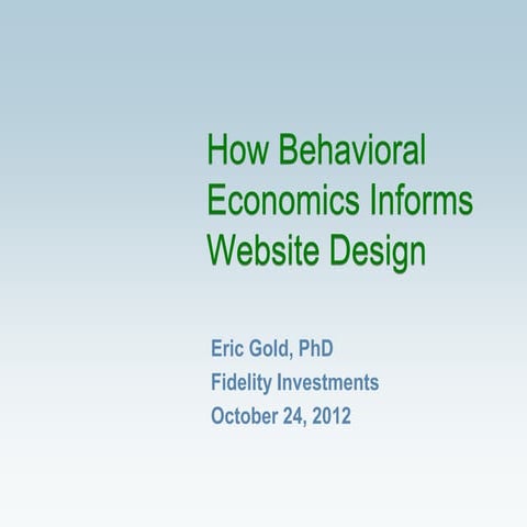 How Behavioral Economics Informs Website Design