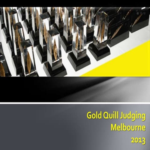 Gold Quill Judging 2013