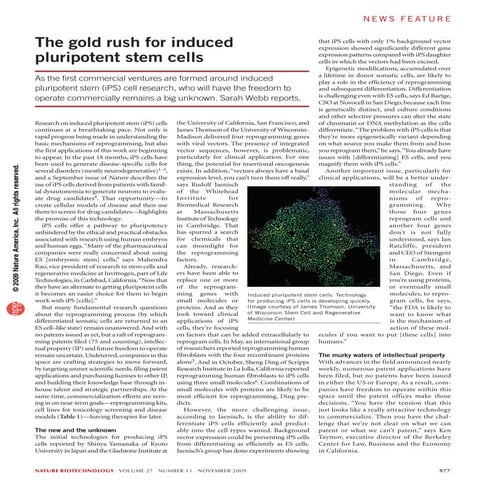 Gold Rush For IPS (sarah webb, nbt; nov 2009)