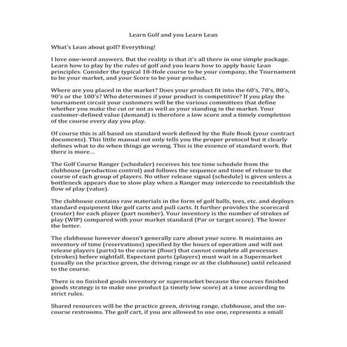 GOLF OPERATIONS MANUAL | DOCX