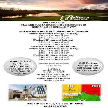 Golf flyer rates and packages 2017 | PDF