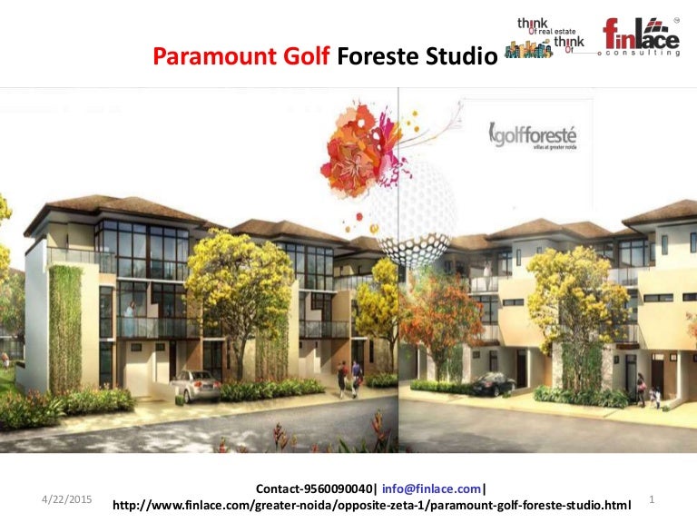 Paramount Golf foreste studio apartments, located at greater noida. O…