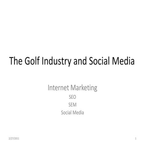 Golf industry and social media