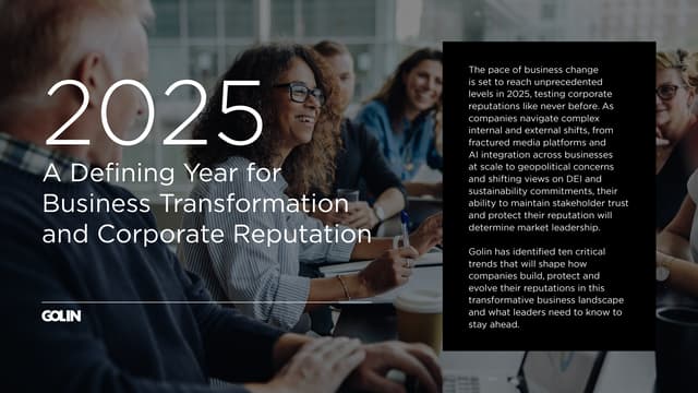 2025: A Defining Year for Business Transformation and Corporate Reputation