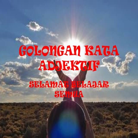 Golongan kata adjektif
