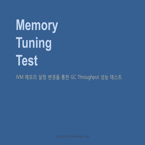 JVM Memory And GC Tuning Test 