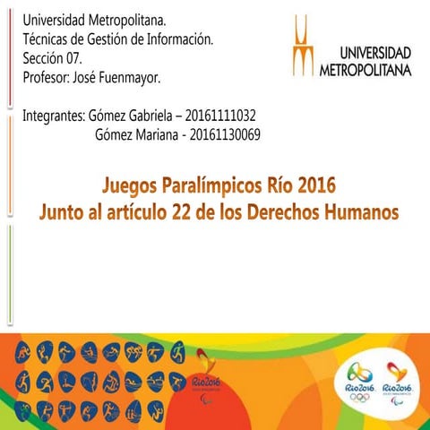 Paralímpicos Río 2016