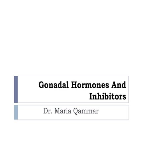 Gonadal Hormones And Inhibitorspptx Biology Diagrams