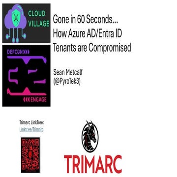 Gone in 60 Seconds… How Azure AD/Entra ID Tenants are Compromise