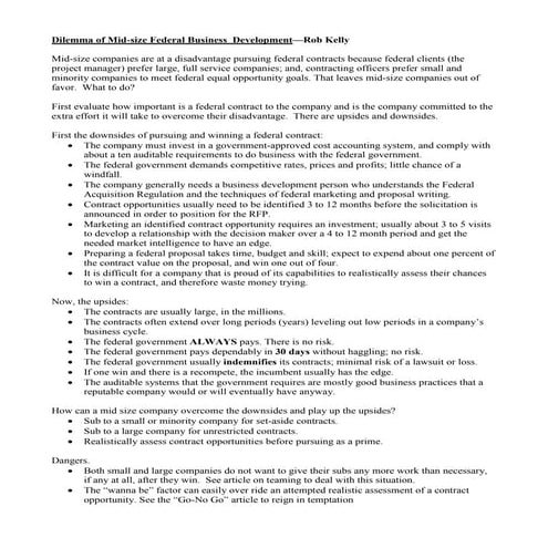 Bid, No-Bid Decision Making 