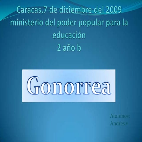 Gonorrea