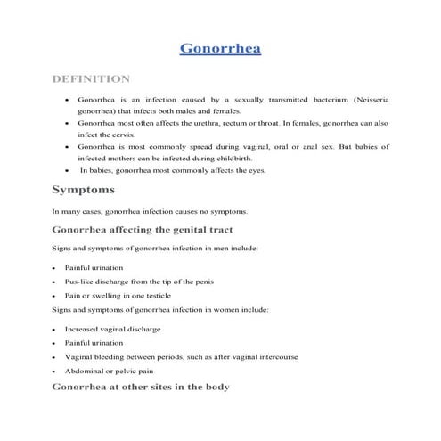 Gonorrhea