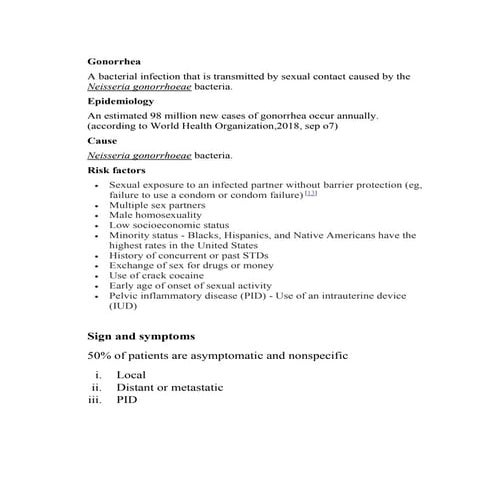 Gonorrhea