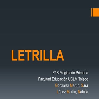 LETRILLA: GonzálezMartín, LópezMart...