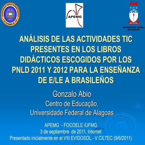 Presentacion en el VIII EVIDOSOL - V CILTEC